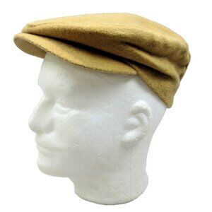 Vtg Country Gentleman 100% Camel Hair Newsboy Camel Wool Hat Cap Sz 7 21.25" IM